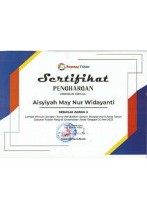 Sertifikat AISYIYAH MAY NUR WIDAYANTI Juara 2 Pencak Silat-1