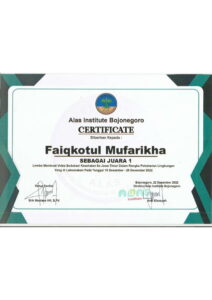 Sertifikat FAIQKOTUL MUFARIKHA Juara 1 Lomba Membuat Video Eduk-1